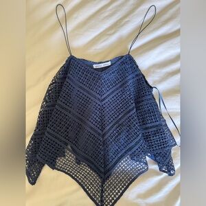 Zara flowy blue top